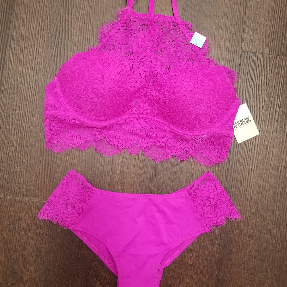 V.S. Pink push up bra & panty set